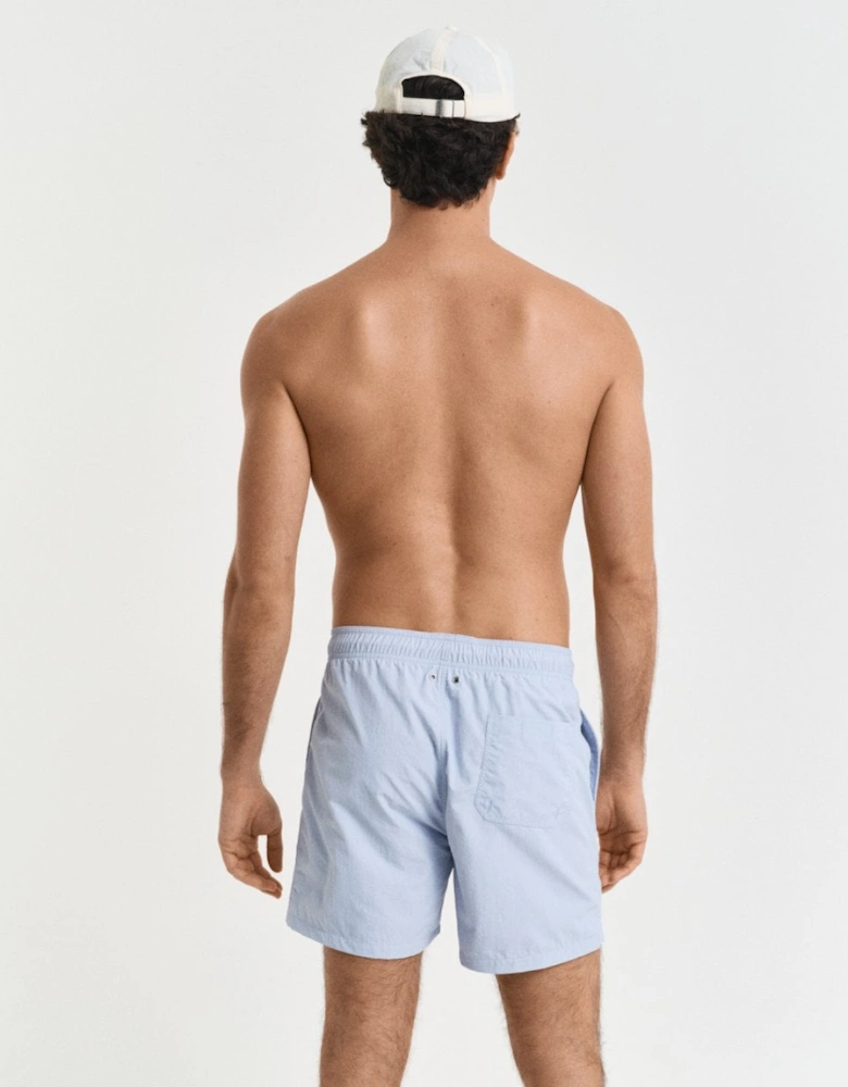 Mens Swim Shorts with Embroidered Shield Logo