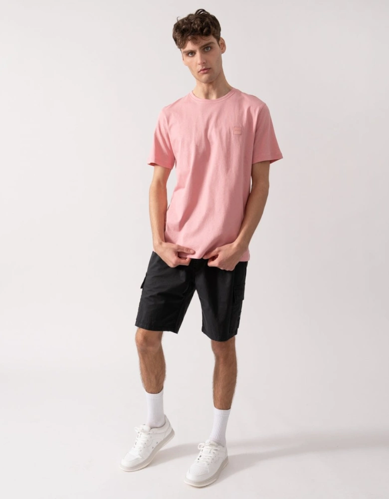 BOSS Orange Tales Mens Cotton-Jersey T-shirt With Logo Patch