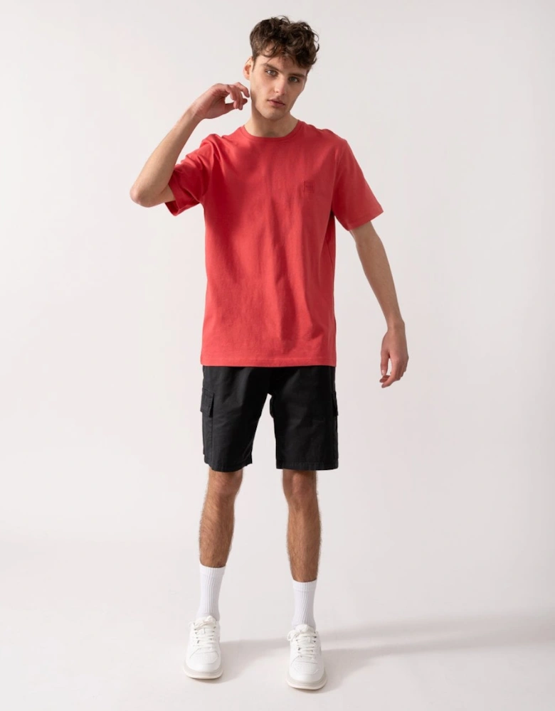 BOSS Orange Tales Mens Cotton-Jersey T-shirt With Logo Patch