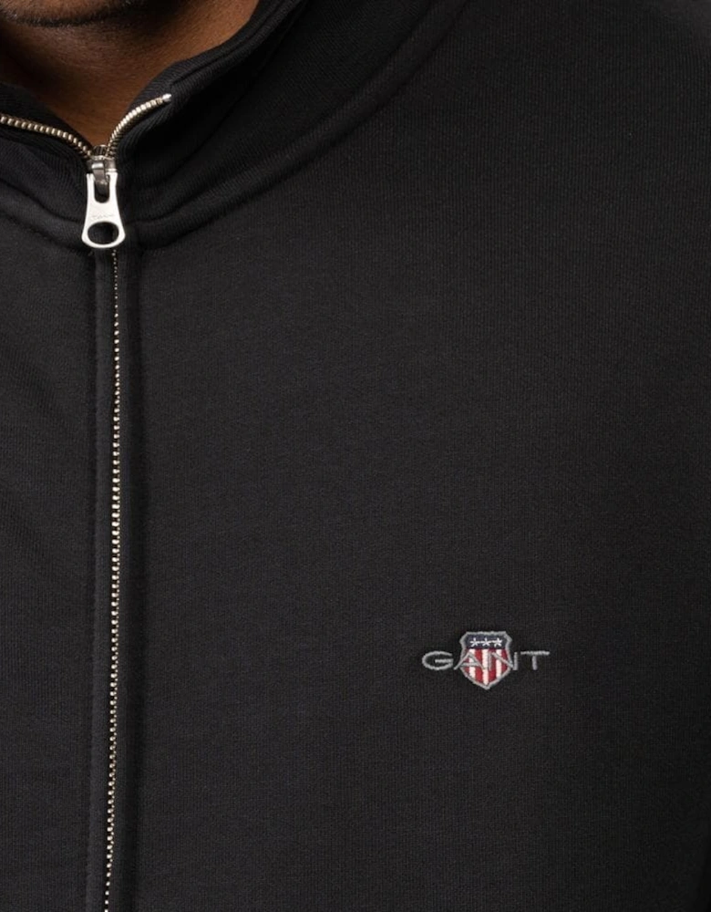 Mens Regular Fit Shield Logo Full Zip Sweatshirt - 5 Black