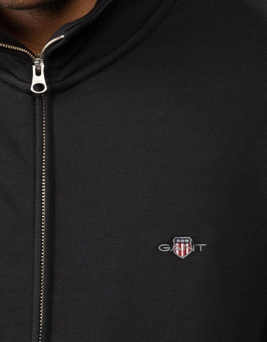 Mens Regular Fit Shield Logo Full Zip Sweatshirt - 5 Black