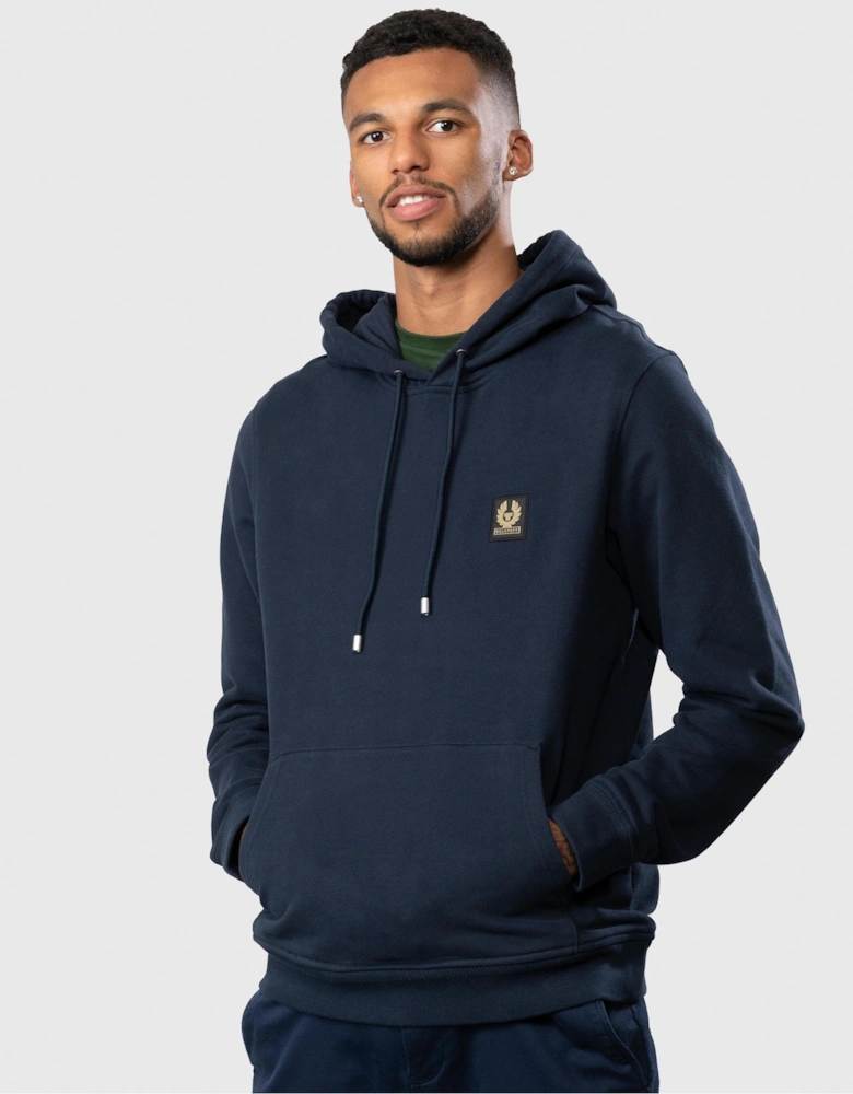 Mens Pullover Logo Patch Hoodie