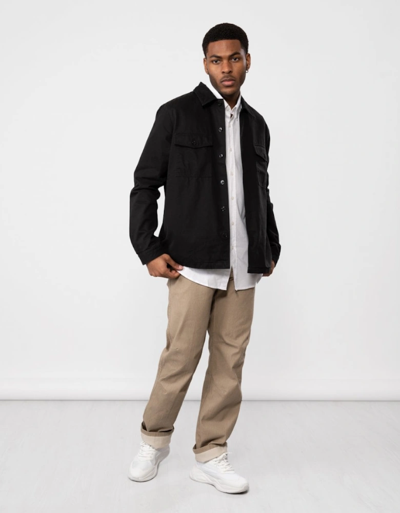 HUGO Enalu Mens Cotton Gabardine Overshirt