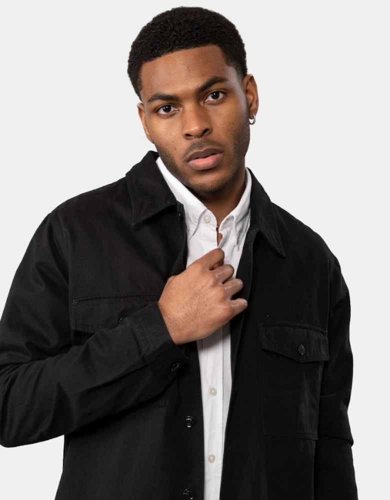 HUGO Enalu Mens Cotton Gabardine Overshirt