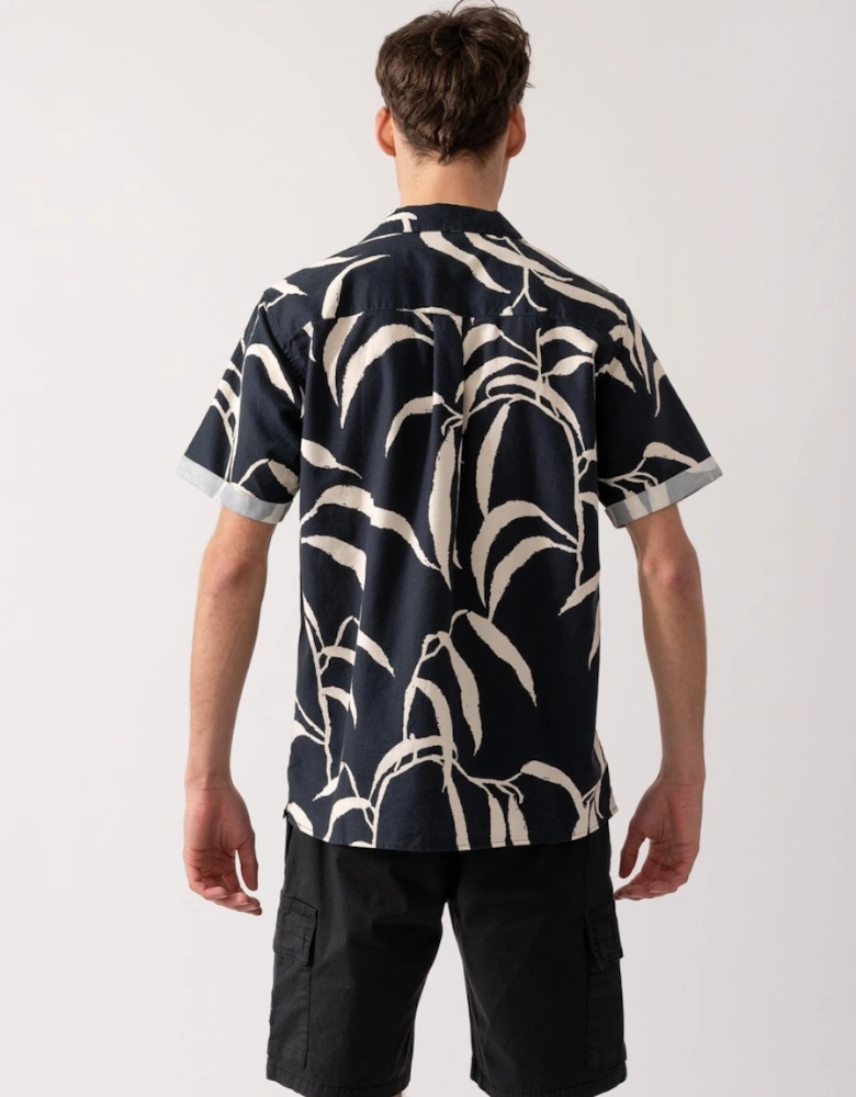 Ravenshead Mens Leaf Print Short Sleeved Shirt