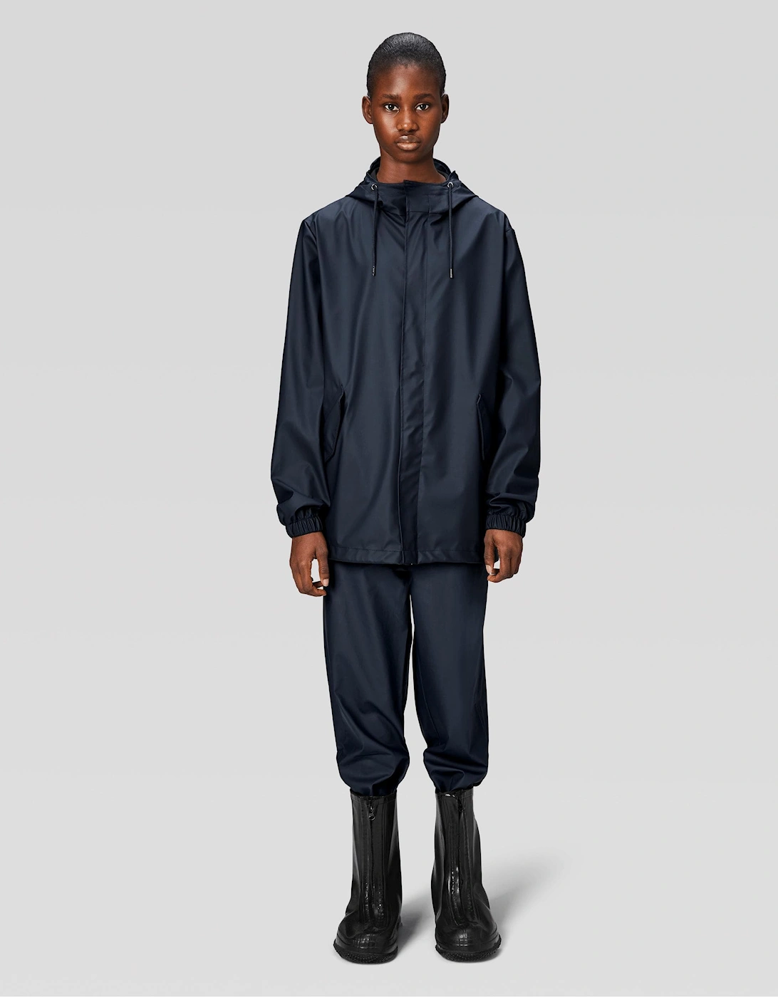 Rains Unisex Fishtail Jacket - 47 Navy