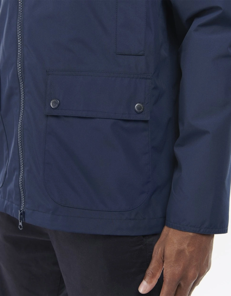 Hooded Domus Mens Waterproof Jacket - Navy/Classic