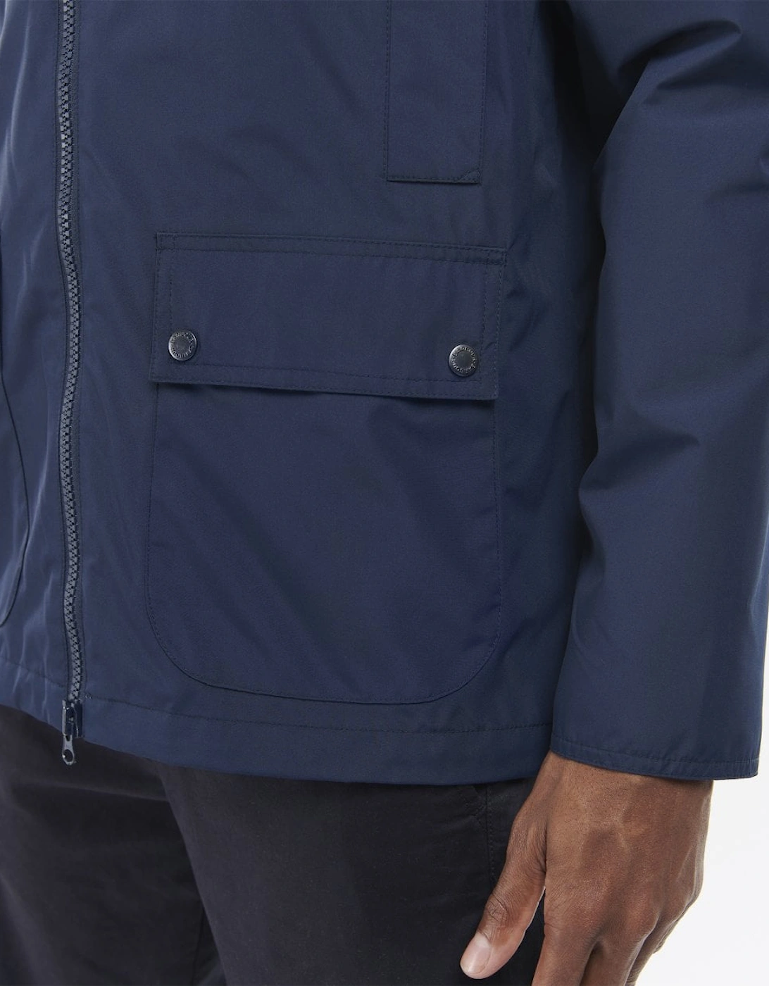 Hooded Domus Mens Waterproof Jacket - Navy/Classic