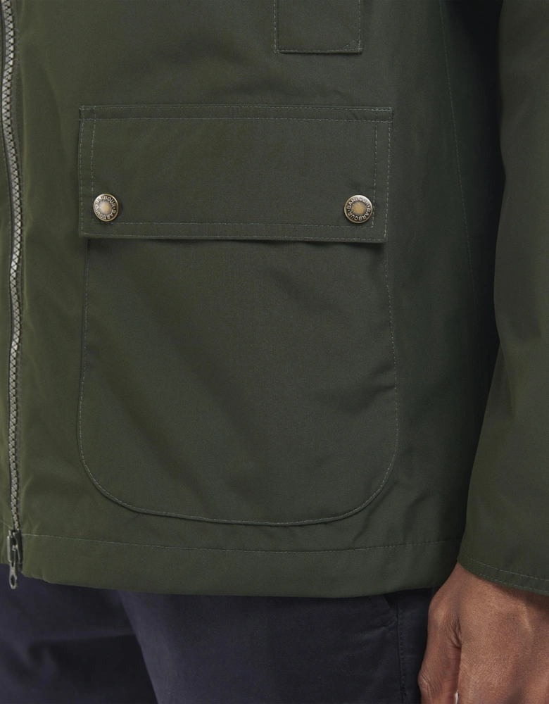 Hooded Domus Mens Waterproof Jacket - Sage/Classic