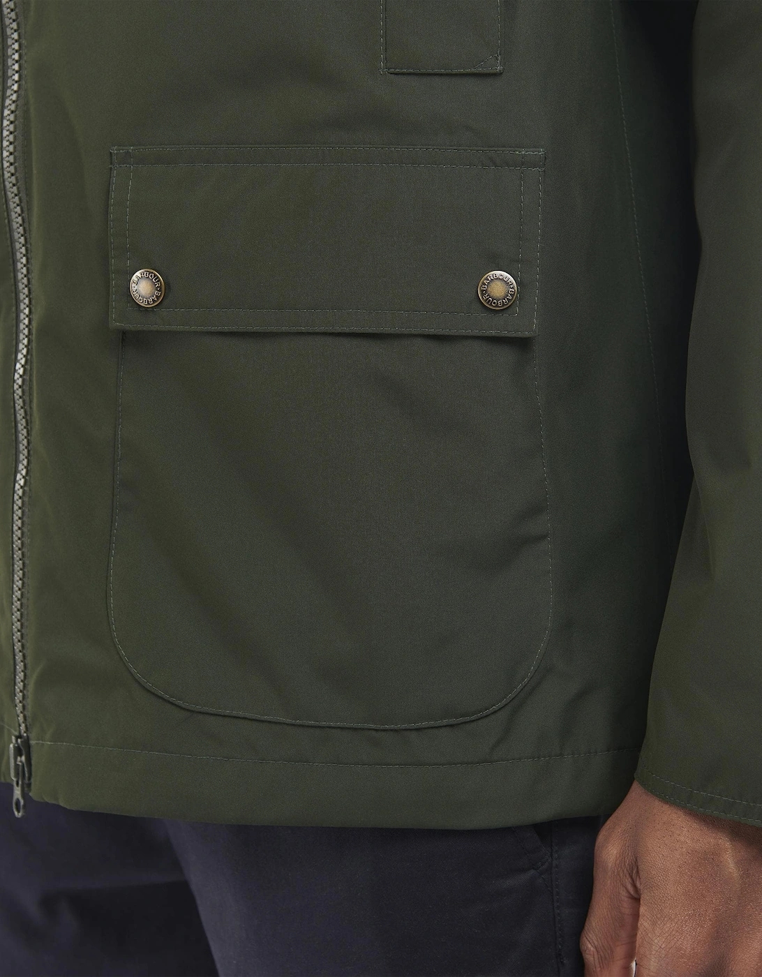 Hooded Domus Mens Waterproof Jacket - Sage/Classic