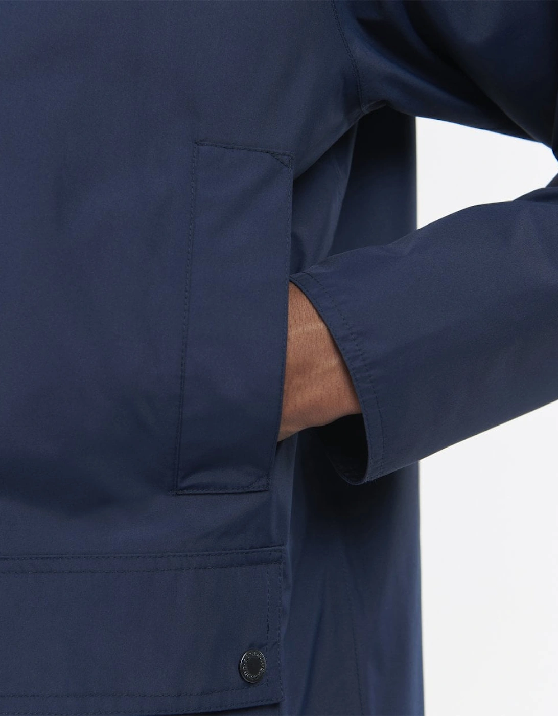 Hooded Domus Mens Waterproof Jacket - Navy/Classic