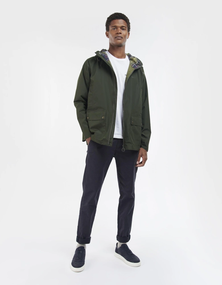 Hooded Domus Mens Waterproof Jacket - Sage/Classic