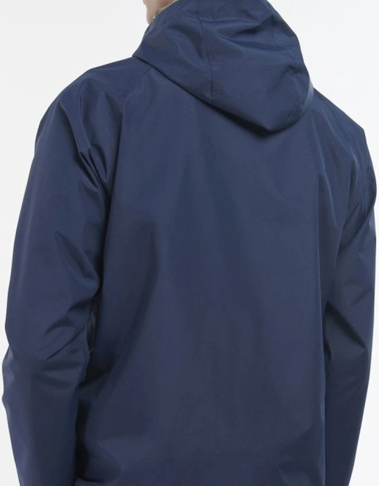 Hooded Domus Mens Waterproof Jacket - Navy/Classic