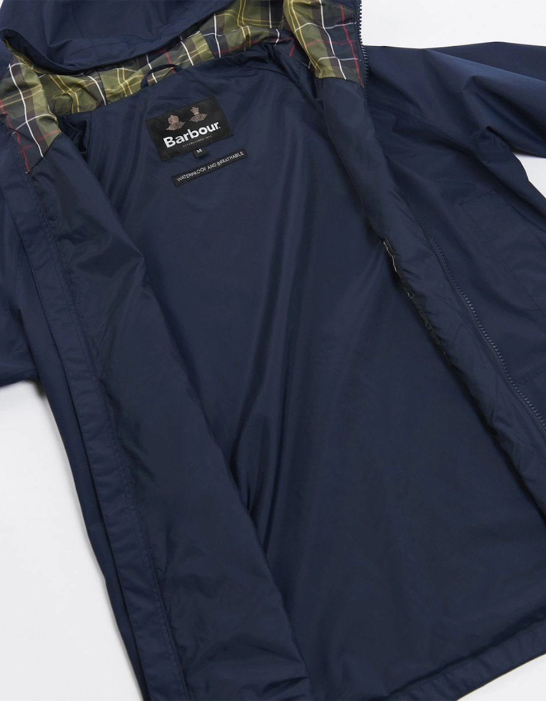 Hooded Domus Mens Waterproof Jacket - Navy/Classic