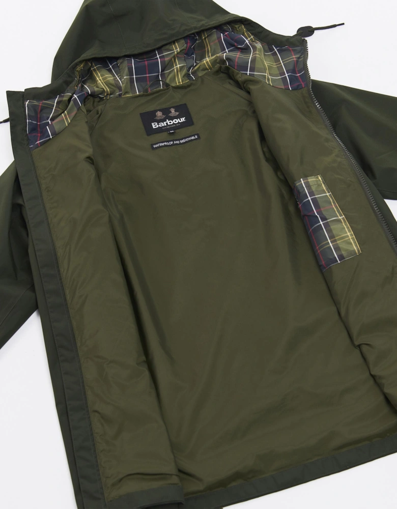 Hooded Domus Mens Waterproof Jacket - Sage/Classic
