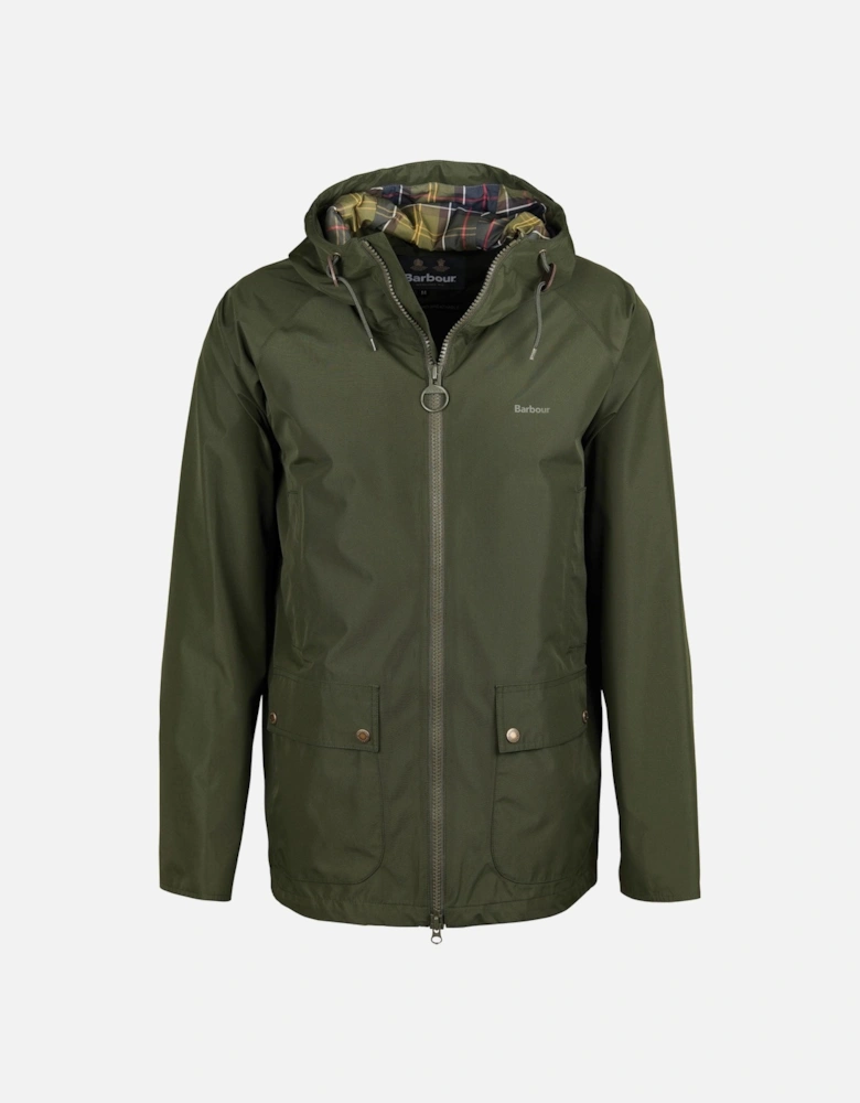 Hooded Domus Mens Waterproof Jacket - Sage/Classic