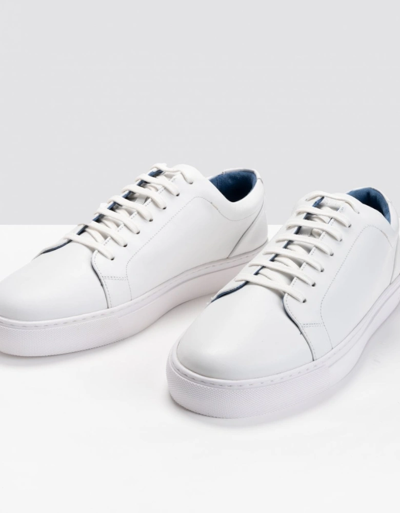 Hayle Antiqued Calf Leather Mens Trainers