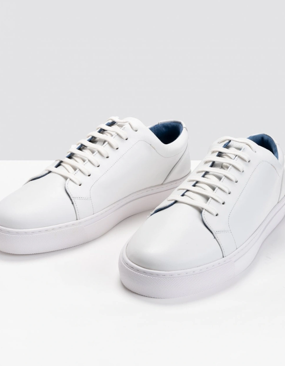 Hayle Antiqued Calf Leather Mens Trainers