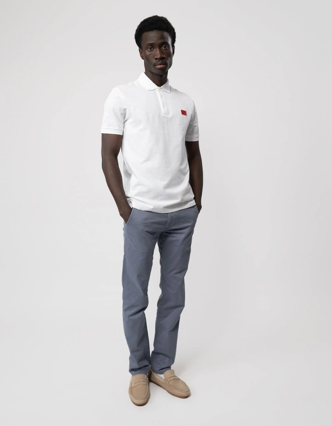 HUGO Dereso232 Mens Cotton-Piqué Slim-Fit Polo Shirt