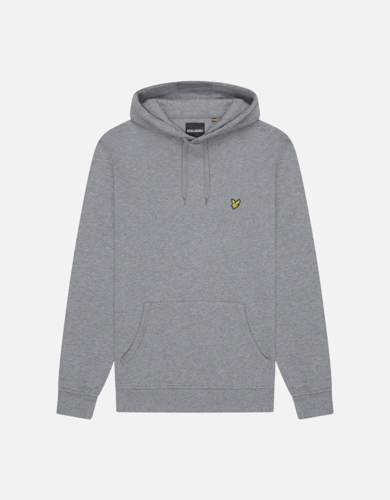 Lyle & Scott Mens Pullover Hoodie - T28 Mid Grey Marl