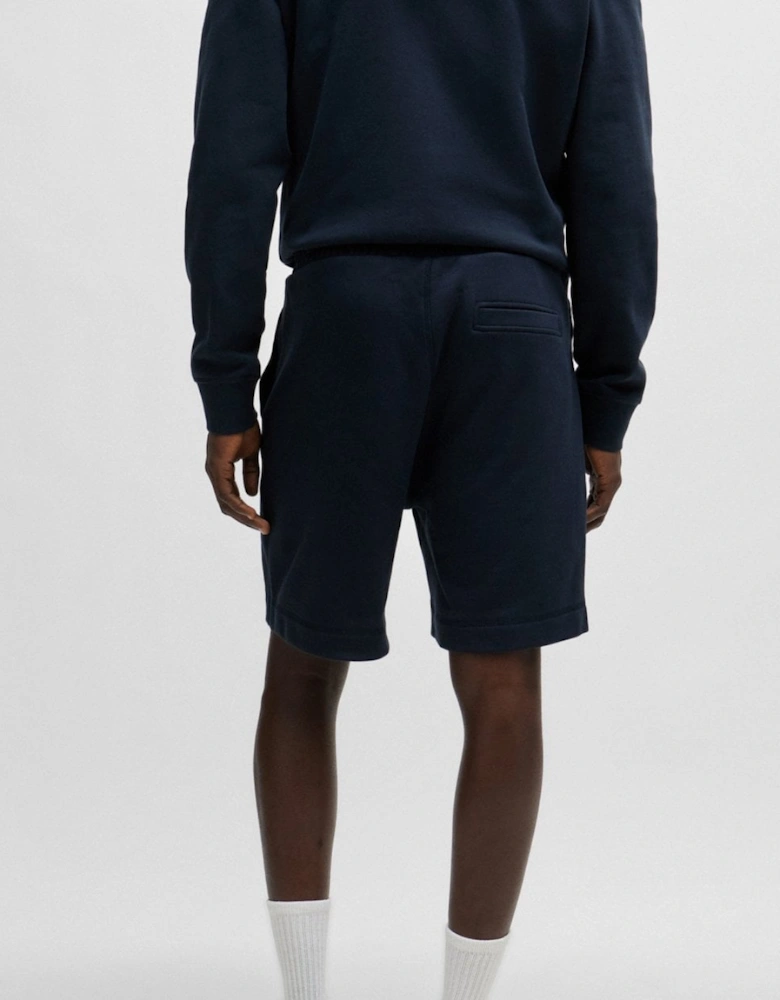 BOSS Orange Sewalk Mens Cotton-Terry Shorts With Logo Badge
