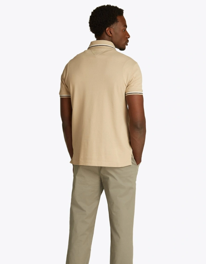 Tipped Slim Fit Mens Polo