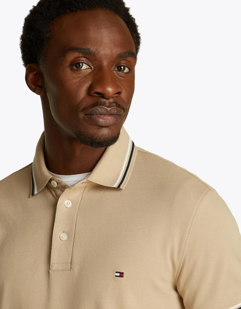 Tipped Slim Fit Mens Polo