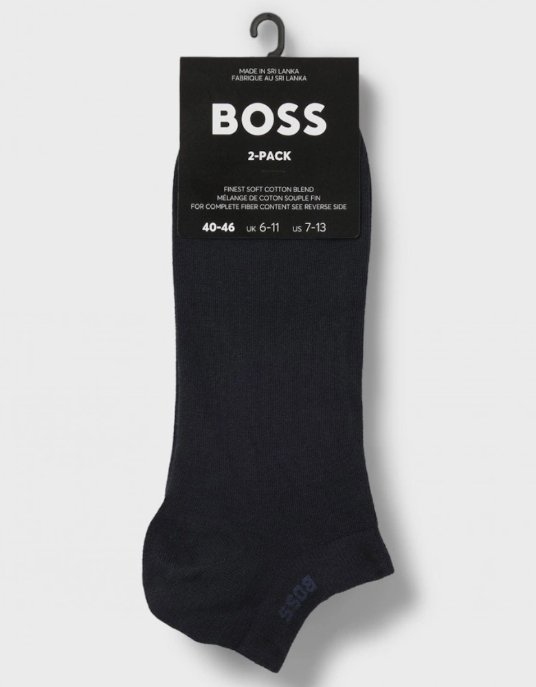 BOSS Orange Two-Pack of Ankle Length Socks in Stretch Fabric NOS