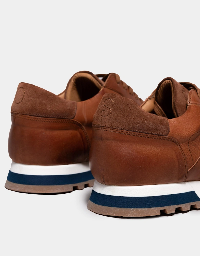 Orjais Mens Hand Washed Calf Leather Trainers