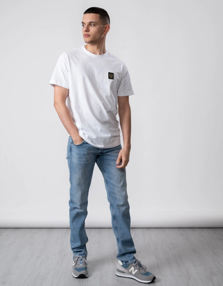 Short Sleeved Mens Logo Patch T-Shirt