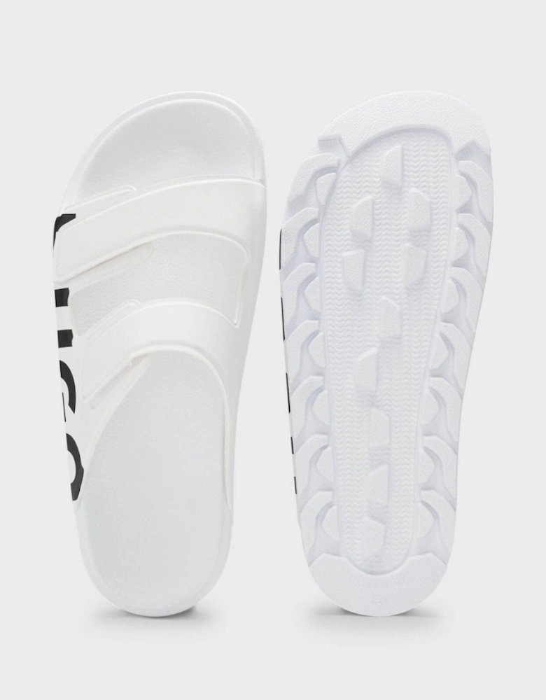 HUGO Evander Mens Logo Sandals with Double Touch-Closure Straps