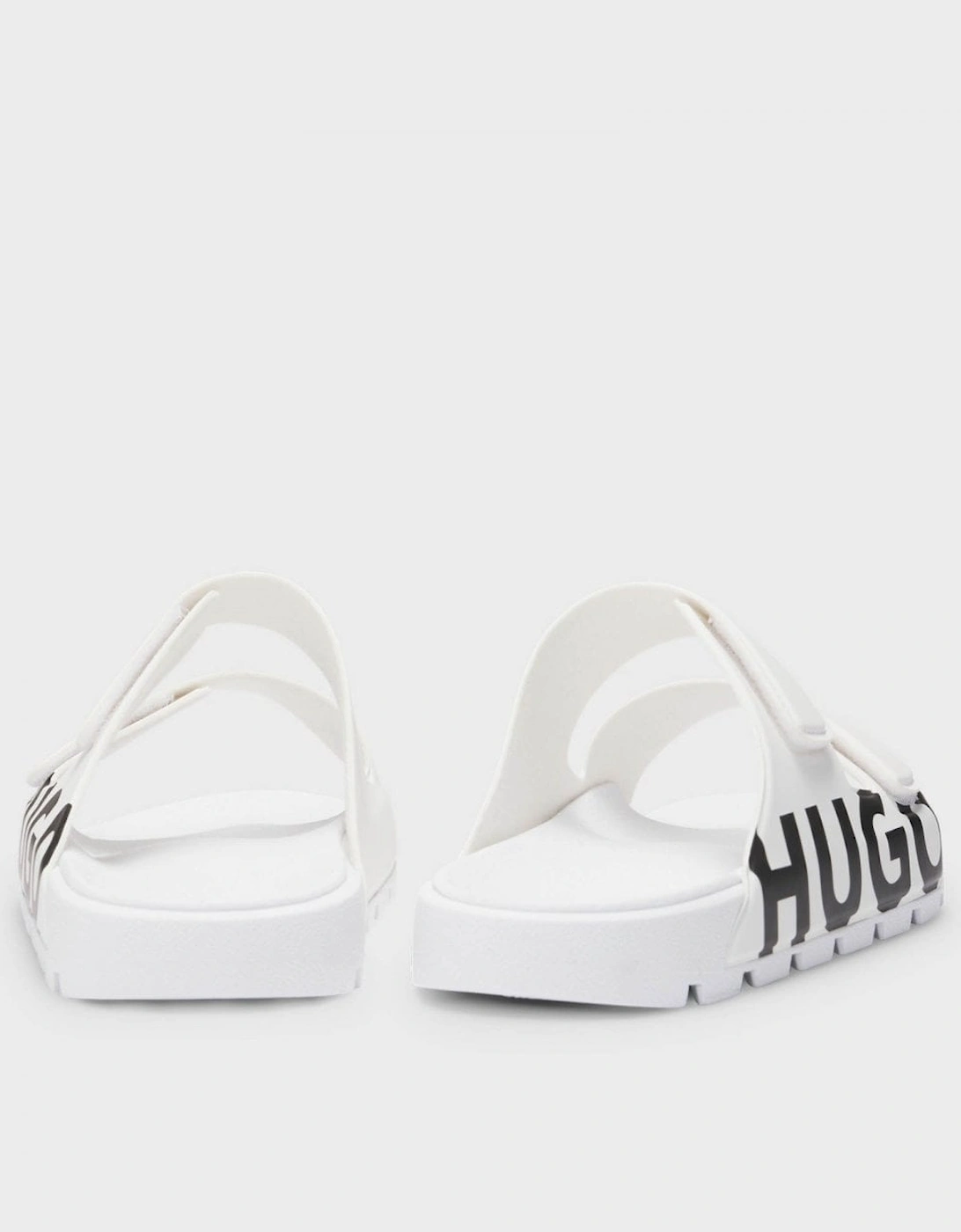 HUGO Evander Mens Logo Sandals with Double Touch-Closure Straps