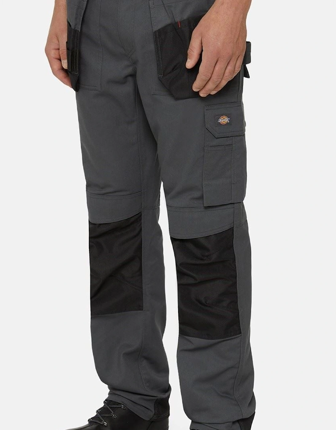 Men's Dickies Multi Pocket Utility Polyester Men's Grey Work Trousers - Size: 34