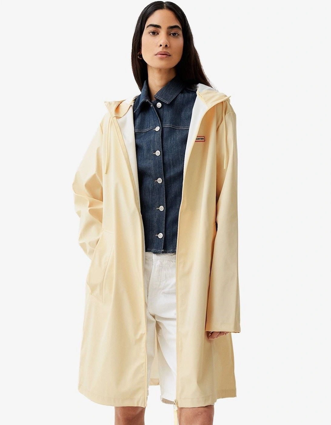 Women's Hunter Andrea Unisex Adults Grey Rain Coat - Size: 14