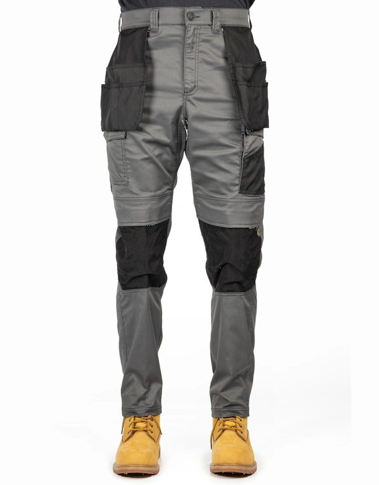 Essential Knee Pocket Stretch Holster Polyester Men's Grey Outdoor Trousers