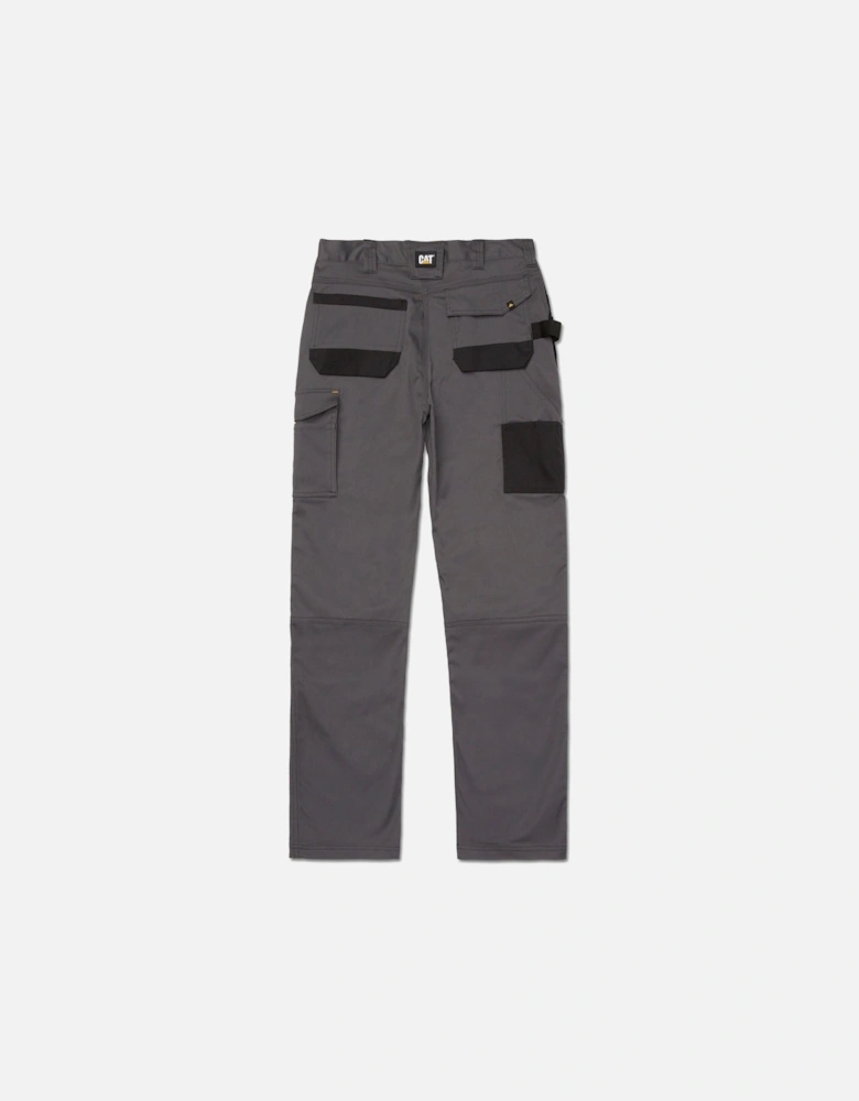 Essential Knee Pocket Stretch Holster Polyester Men's Grey Outdoor Trousers