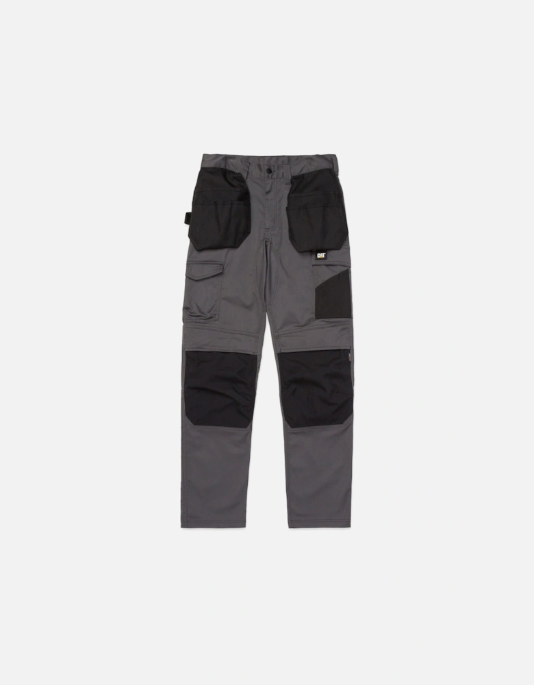 Essential Knee Pocket Stretch Holster Polyester Men's Grey Outdoor Trousers