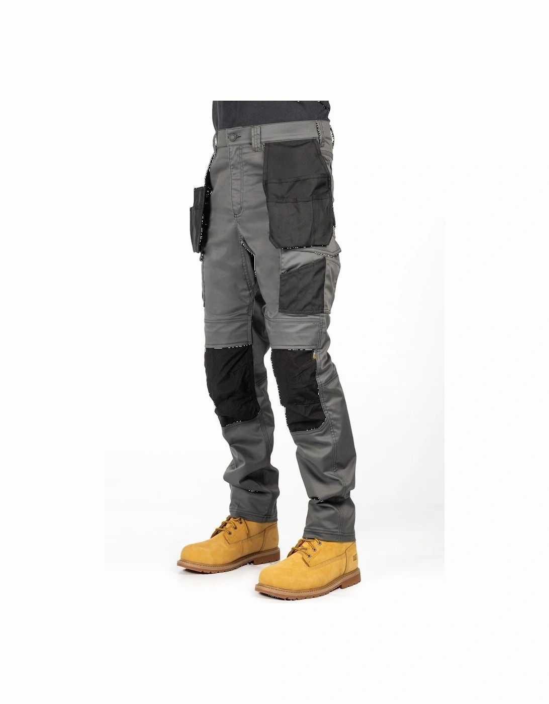 Essential Knee Pocket Stretch Holster Polyester Men's Grey Outdoor Trousers