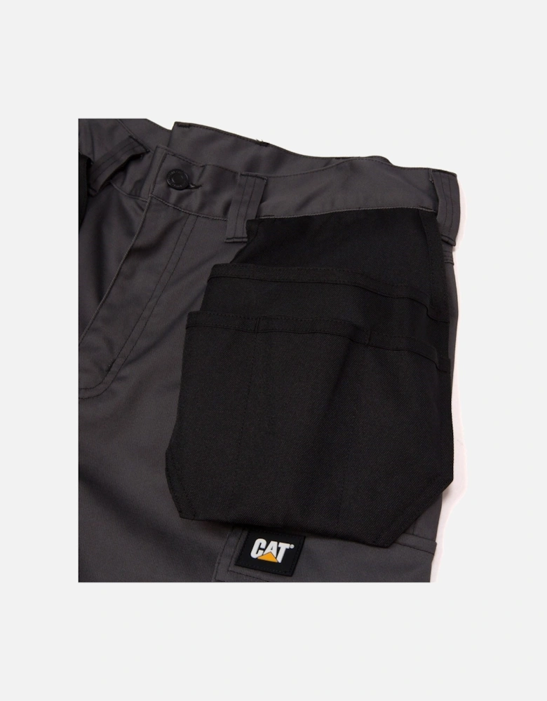 Essential Knee Pocket Stretch Holster Polyester Men's Grey Outdoor Trousers