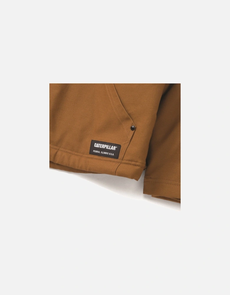 Hooded Sherpa Lined Men's Bronze Fleece Jacket