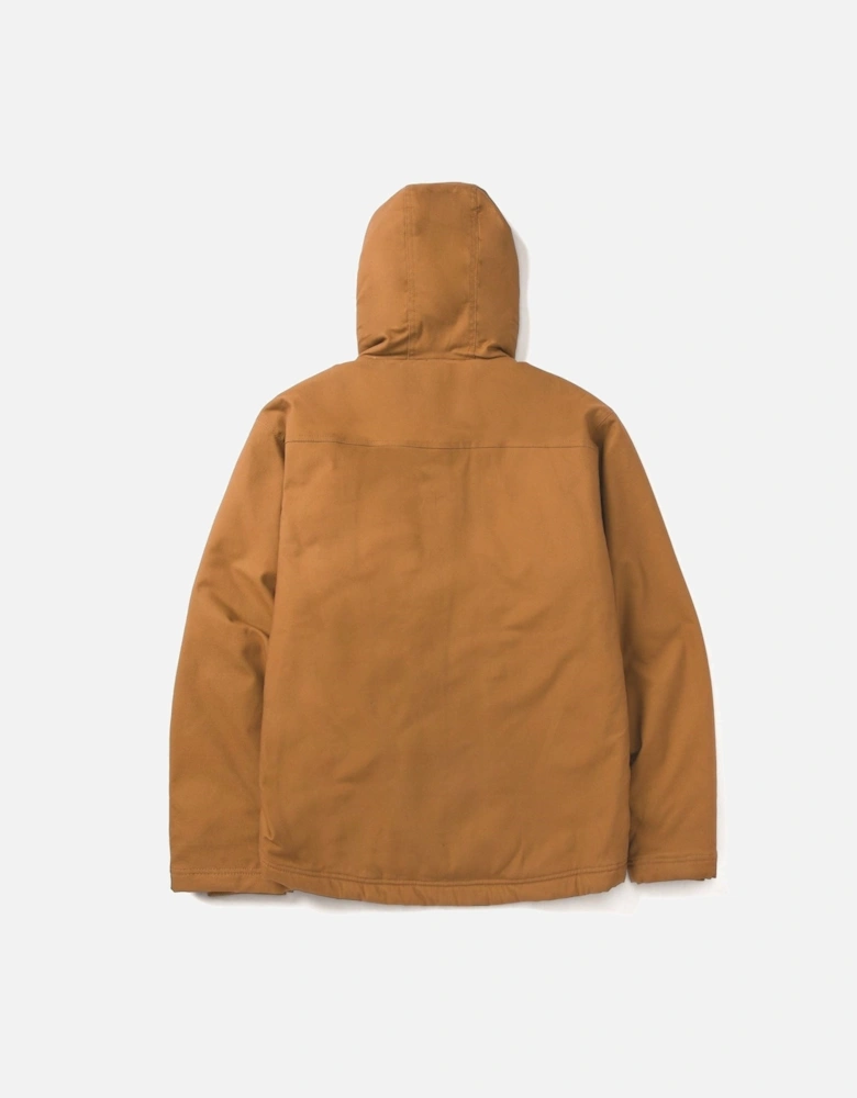 Hooded Sherpa Lined Men's Bronze Fleece Jacket