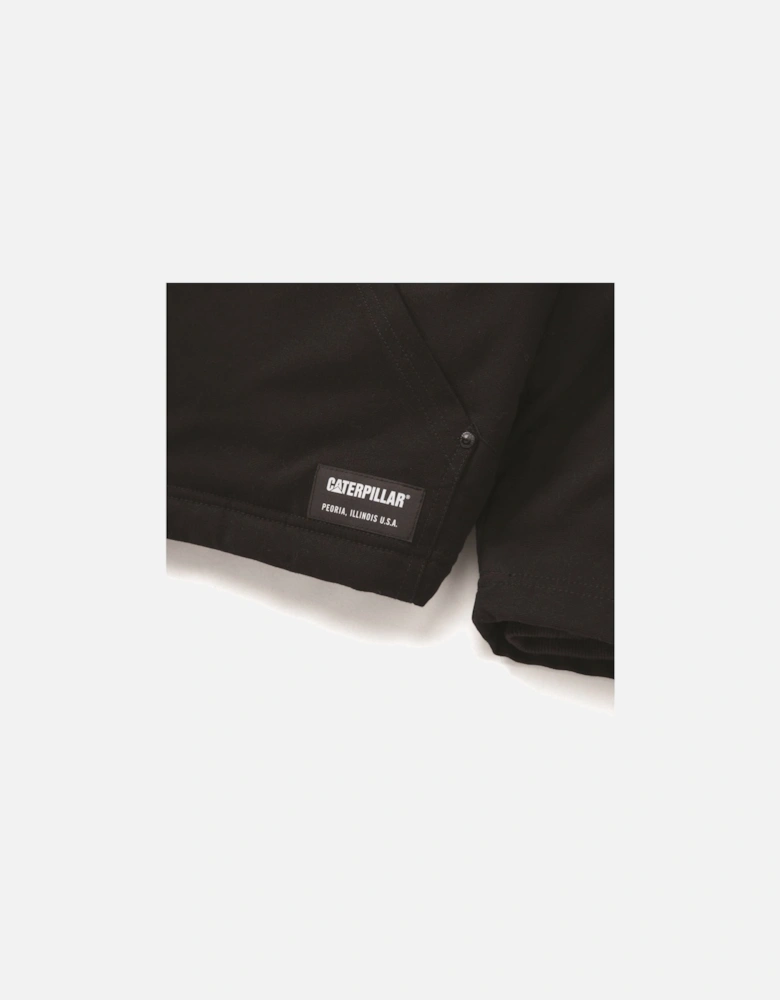 Hooded Sherpa Lined Men's Black Fleece Jacket