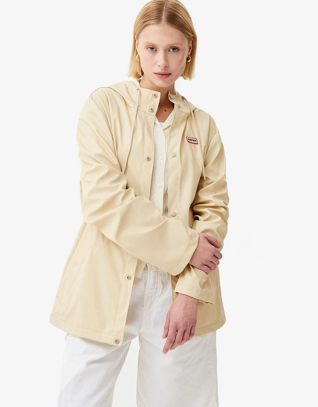 Hunter Women's Grey Izzy Hooded Unisex Adults Jacket - : Size 12
