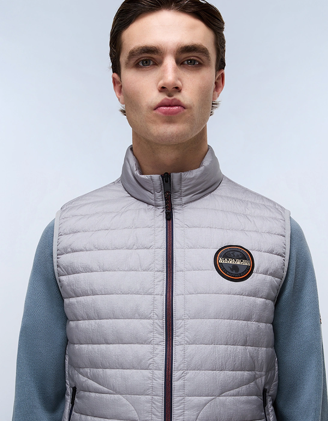 Men's Napapijri Men's Amiata Vest - Grey - Size: 42/Regular