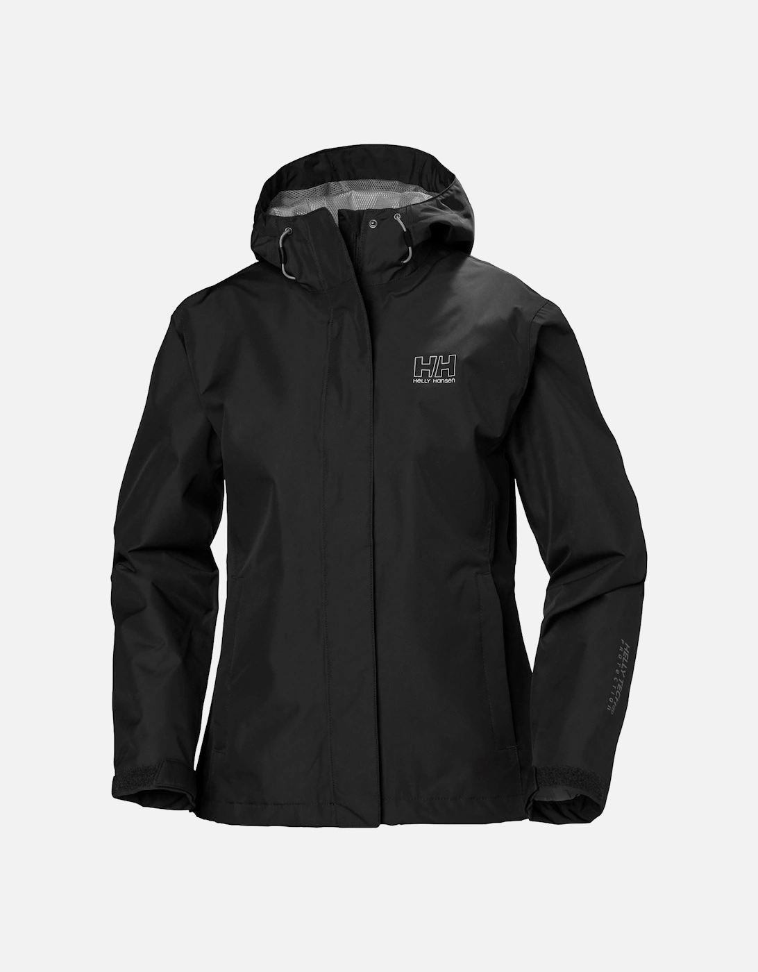 Women's Helly Hansen Sport Seven J Women's Black Rain Jacket - Size: 18/16