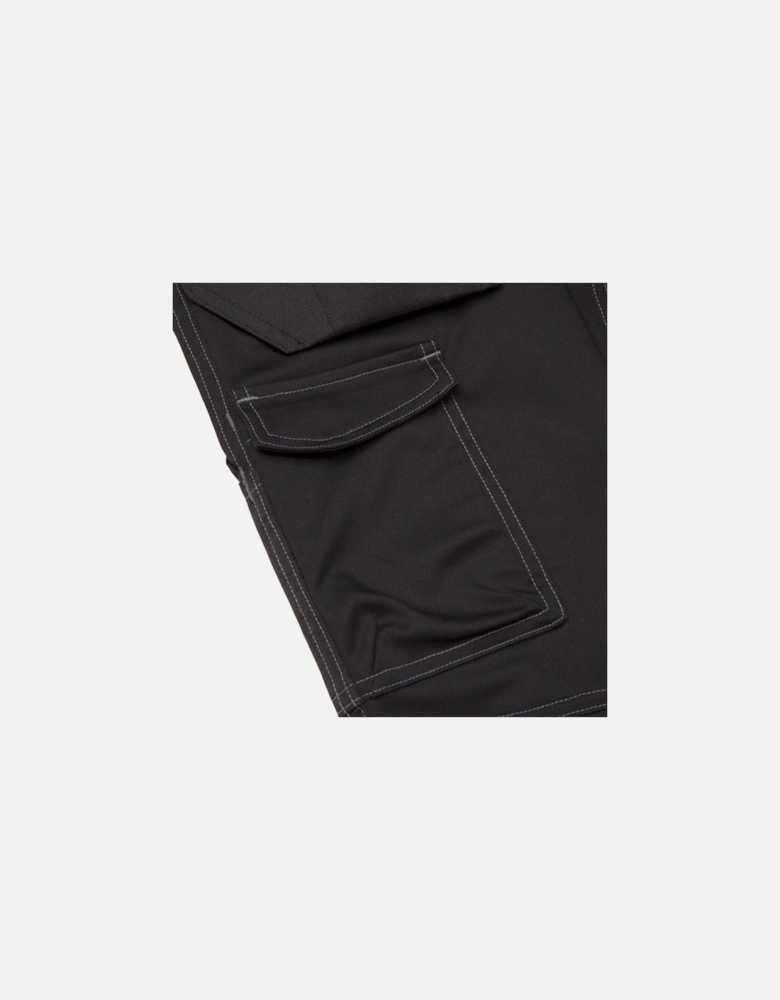 Essential Knee Pocket Stretch Holster Polyester Men's Black Outdoor Trousers