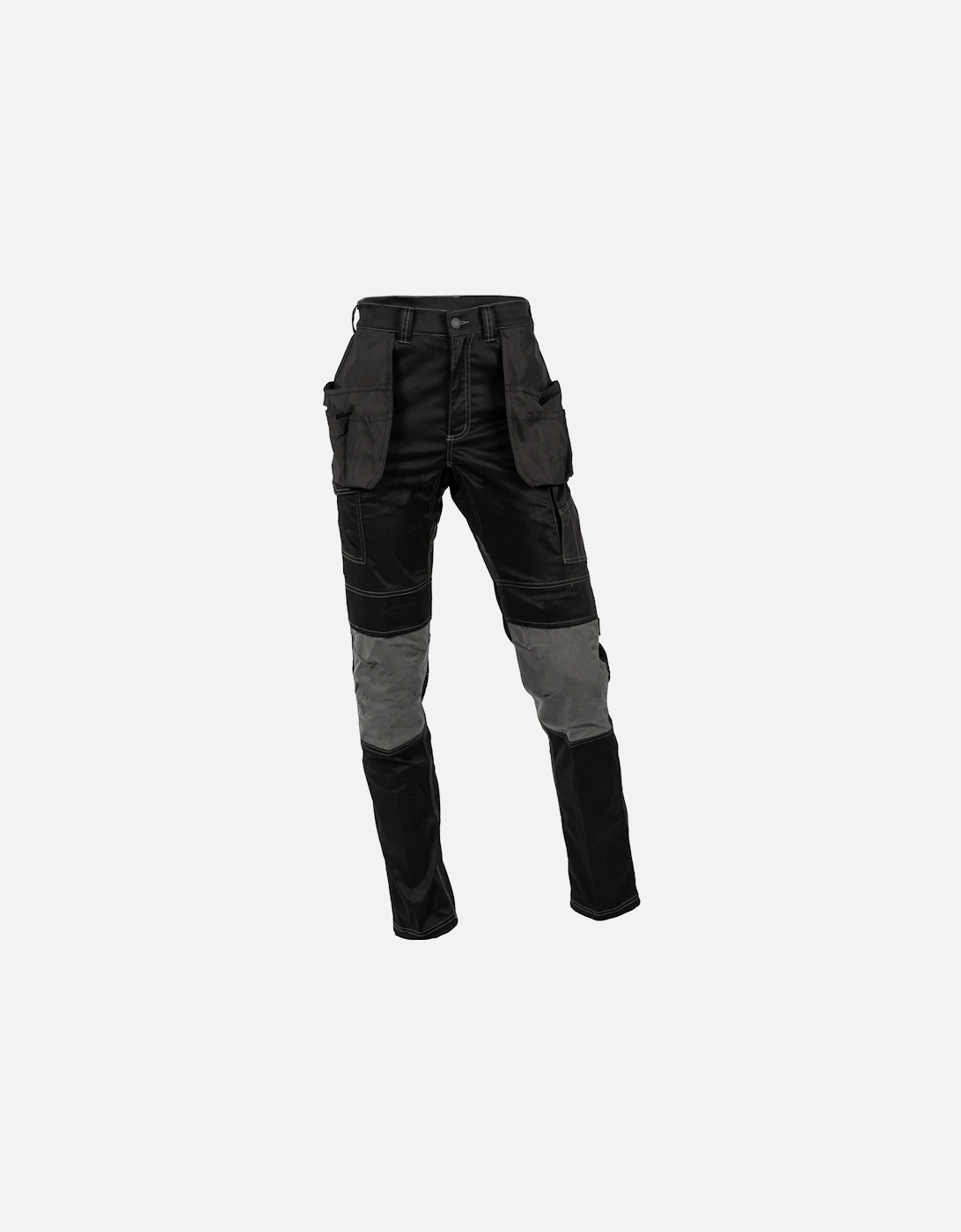 Essential Knee Pocket Stretch Holster Polyester Men's Black Outdoor Trousers, 8 of 7