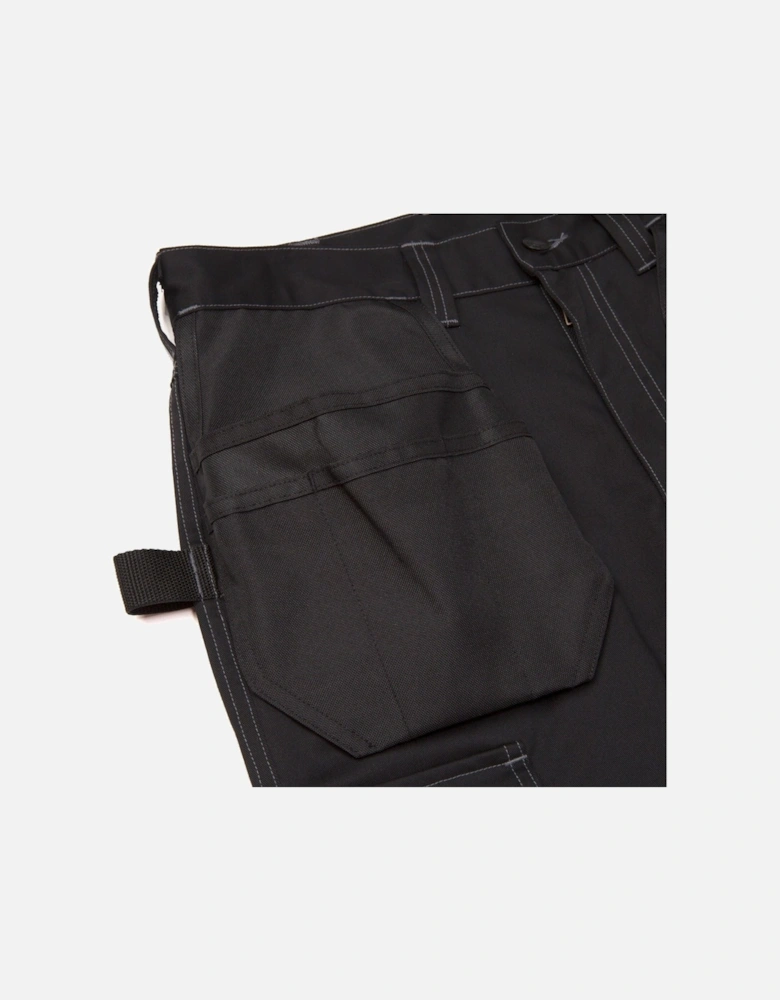 Essential Knee Pocket Stretch Holster Polyester Men's Black Outdoor Trousers