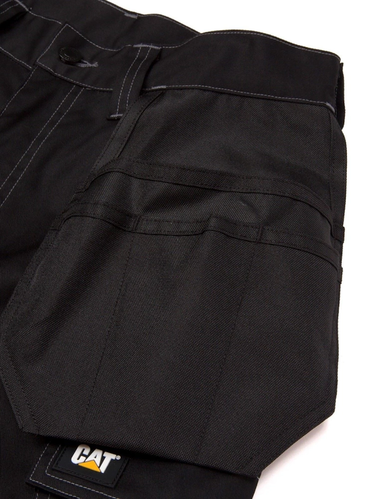 Essential Knee Pocket Stretch Holster Polyester Men's Black Outdoor Trousers