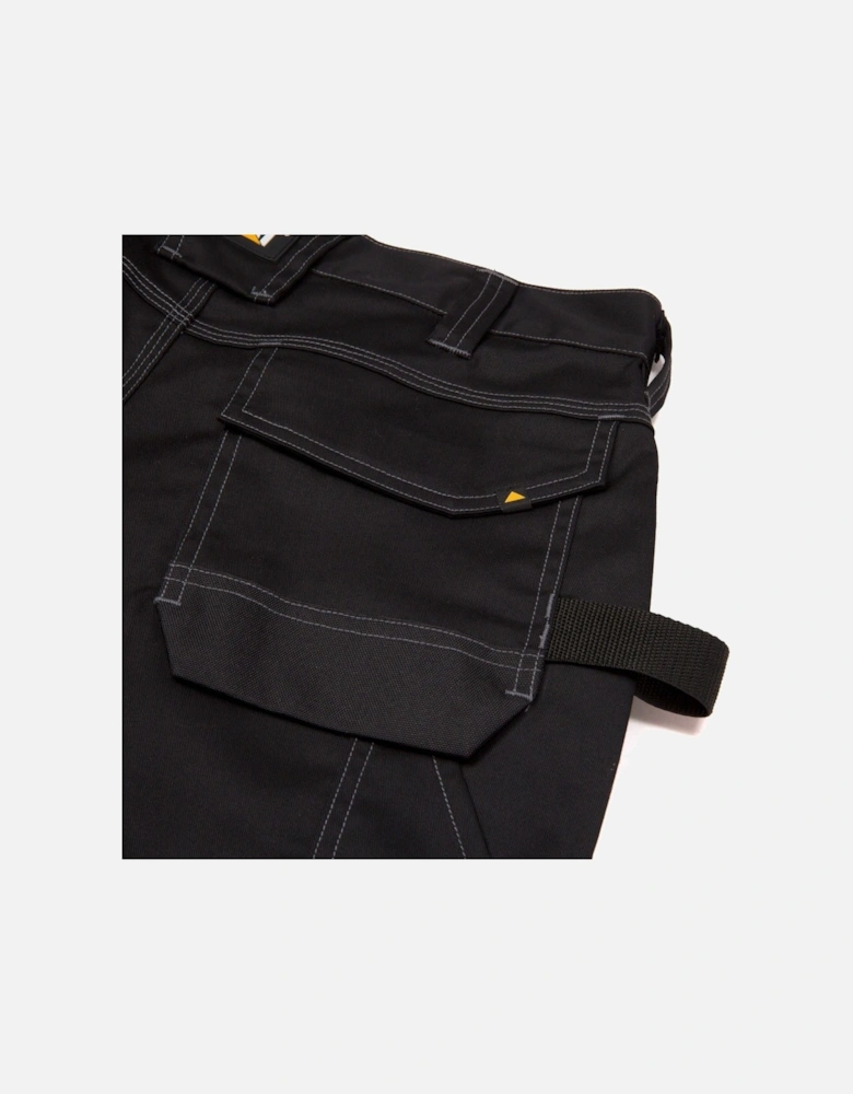 Essential Knee Pocket Stretch Holster Polyester Men's Black Outdoor Trousers